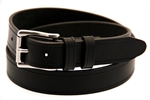 Made in USA Black Latigo Leather Belt With saddle Groove