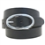 American Made black hip or waist Leather belt With large buckle