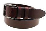 Made In USA Chestnut Oiled Latigo Leather Belt With Double Loop