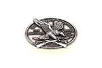 'The Right To Bear Arms' silver finish concho with raised design