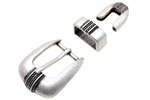 Buckle, Loop And Tip Set With Antique Silver Finish