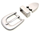 Buckle, Loop And Tip Set With Antique Silver Finish