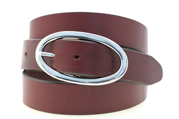 Orion Leather Women's Hip Or Waist Burgundy Latigo Leather Belt 1 1/4