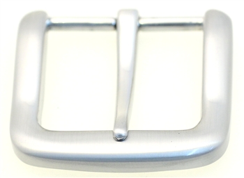 Plain Square Single Prong Brushed Nickel 32mm (1 1/4") Replacement Belt Buckle